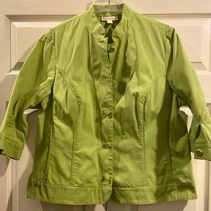 Coldwater Creek size 20 button up jacket with 3/4 sleeves.